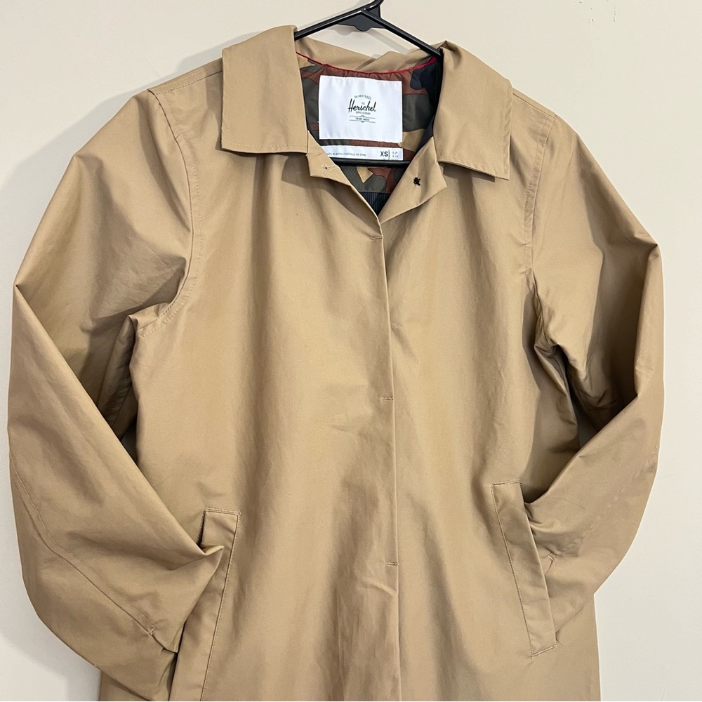 Herschel Supply Company Tan Trench Coat Classic Tailored Design View 5